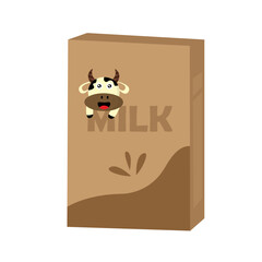 vector chocolate flavored milk powder with paper box packaging