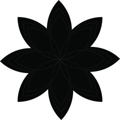 black and white flower