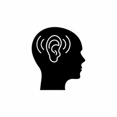 creative details Outline silhouette Listening liner icon vector illustration