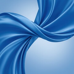 Fototapeta premium Elegant blue fabric flowing abstract background design