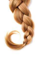 Women braid isolated on white background.