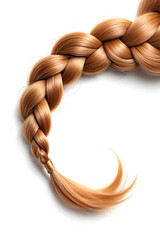 Women braid isolated on white background.
