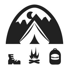 Vector Adventure Gear Clipart Set