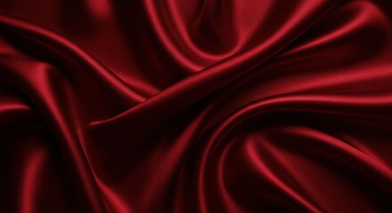 Fototapeta premium Elegant red silk fabric texture background for luxury design