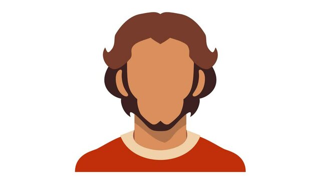 User icon faceless avatars animated morphing one into another loopable 4K animation .