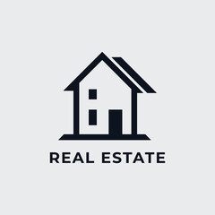 Fototapeta premium Real estate logo simple house icon