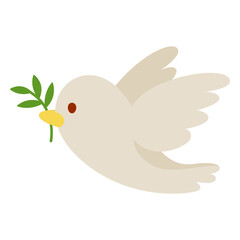 Dove with olive branch