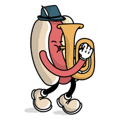 Character oktoberfest hotdog