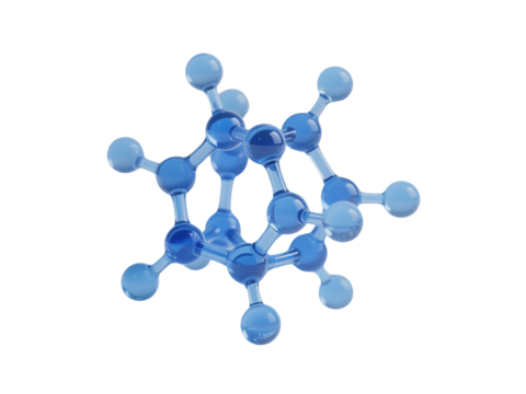 chemical structure of a molecule isolated on transparent or white background png
