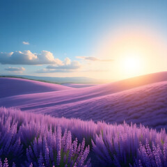 lavender field at sunrise