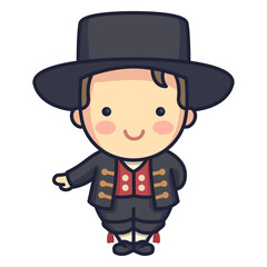 Cute norwegian man character