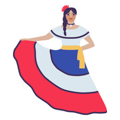 Punto guanacasteco dance flat