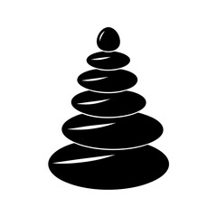 zen stones on white background