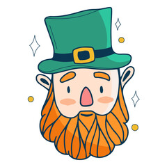 Traditional irish leprechaun flat