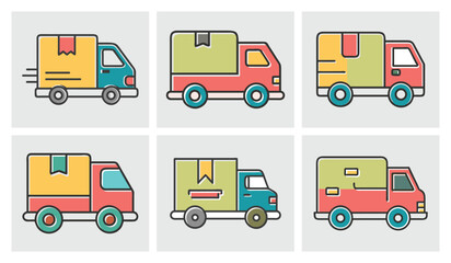Delivery car Vector icon