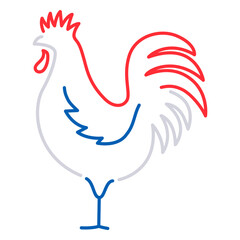 French rooster Bastille stroke