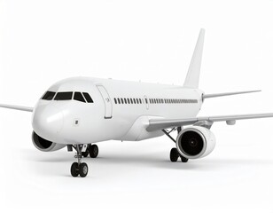 Fototapeta premium White airplane 3d model over white background