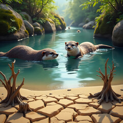 sea lion in the water