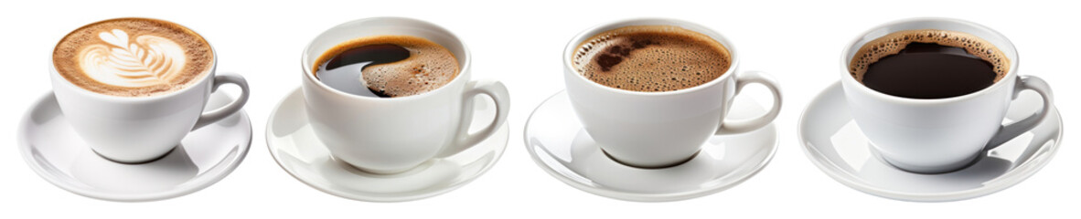 PNG Americano coffee saucer drink, transparent background