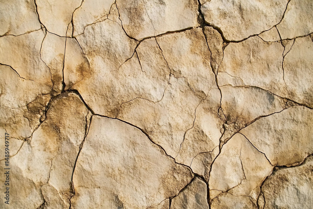 Poster Weathered rock surface showcasing natural textures and patterns Generative AI