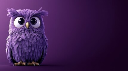 Cute purple owl