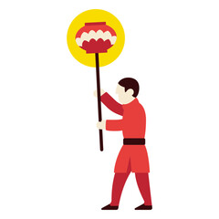 Chinese flat lunar year geometric