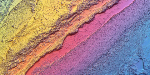 Macro view of colorful lithium bromide powder on surface Generative AI