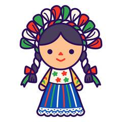 Mexican girl in traditional dress