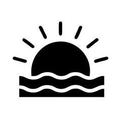 sun icon silhouette on transparent background for web and graphic design