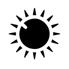 sunset over sea icon silhouette on transparent background for web and graphic design