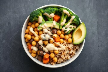 Colorful Vegan Buddha Bowl