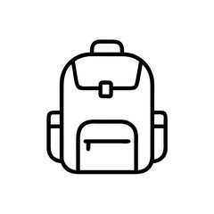 backpack icon on transparent background for web and graphic design