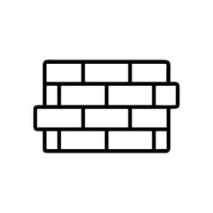 brick wall icon on transparent background for web and graphic design