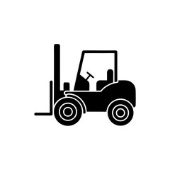 creative details Outline silhouette forklift truck icon vector illustration