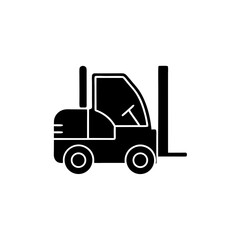 creative details Outline silhouette forklift truck icon vector illustration