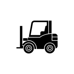 creative details Outline silhouette forklift truck icon vector illustration