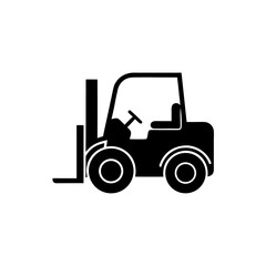 creative details Outline silhouette forklift truck icon vector illustration
