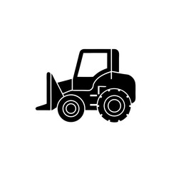creative details Outline silhouette forklift truck icon vector illustration
