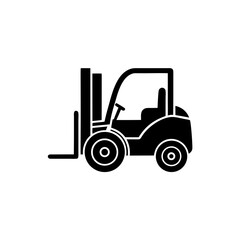 creative details Outline silhouette forklift truck icon vector illustration