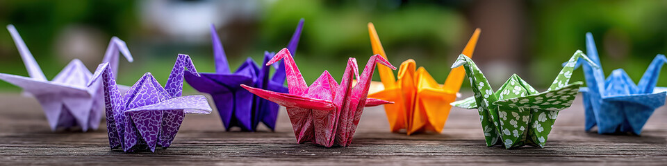 Colorful Origami Cranes: Paper Art Decorations in Japanese Culture