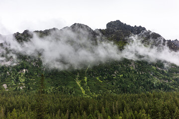 The Tatra Mountains in Zakopane on a Cloudy Day