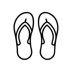 flip flops icon on transparent background for web and graphic design