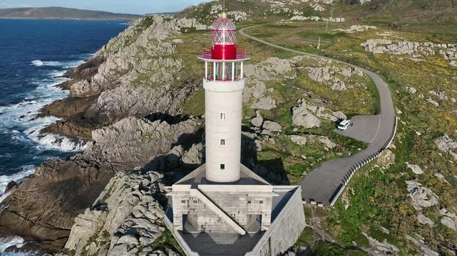 Faro de Punta Nariga desde punto de vista A&eacute;reo