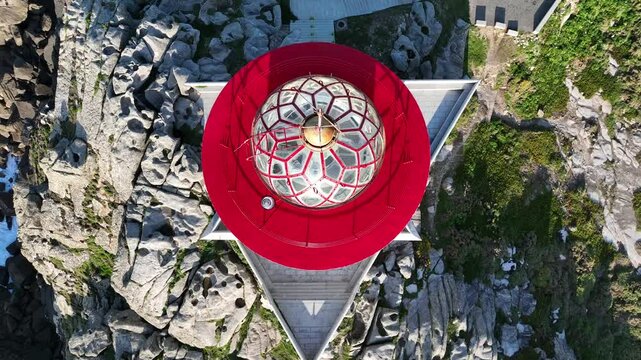 Faro de Punta Nariga desde punto de vista A&eacute;reo
