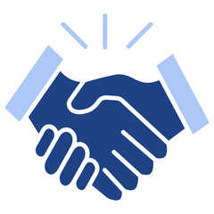 Handsake Flat Blue Icon