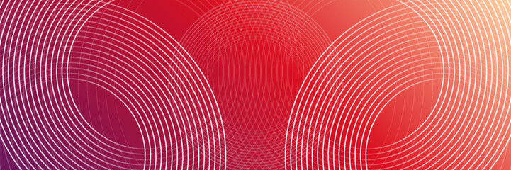 Abstract modern gradient horizontal template background. Trendy bright circle lines creative design. Minimal style graphic elements. Suit for poster, cover, banner, flyer, brochure, presentation