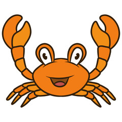 Cartoon Crab Vector Illustration