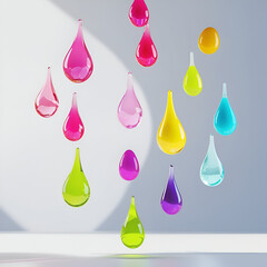 drops of colourful polish 