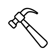 hammer icon on transparent background for web and graphic design