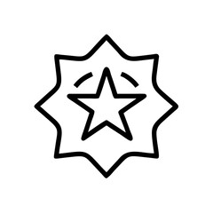 jagged edge badge with centered star symbol on transparent background for web and graphic design